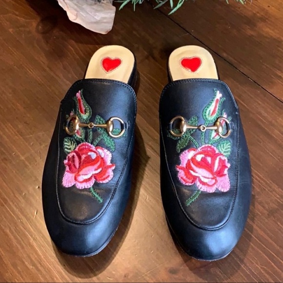 📌 GUCCI Princetown appliquéd leather slippers✨ - Picture 3 of 5